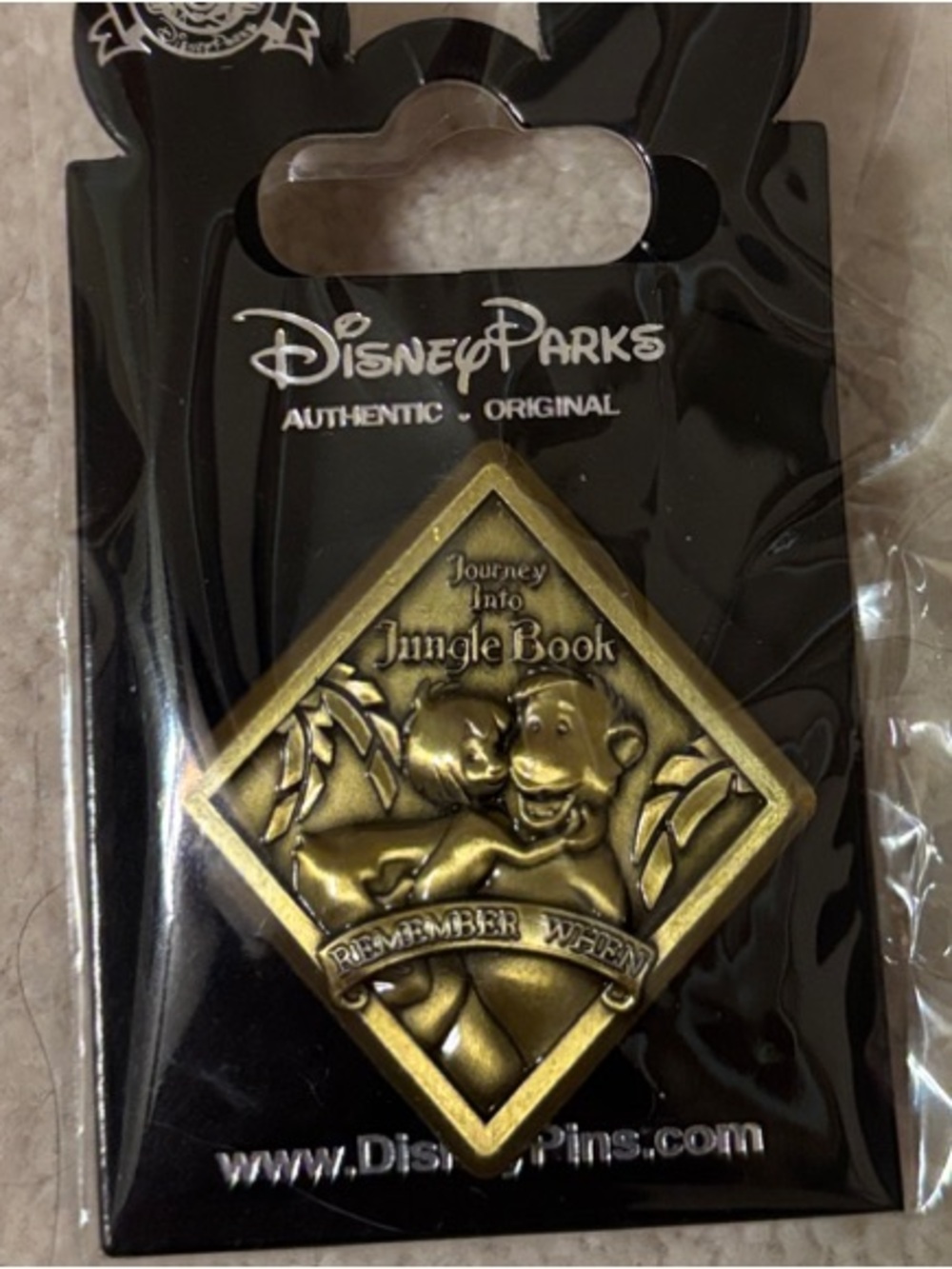 Disney Parks Jungle Book Gold Tone Enamel Pin